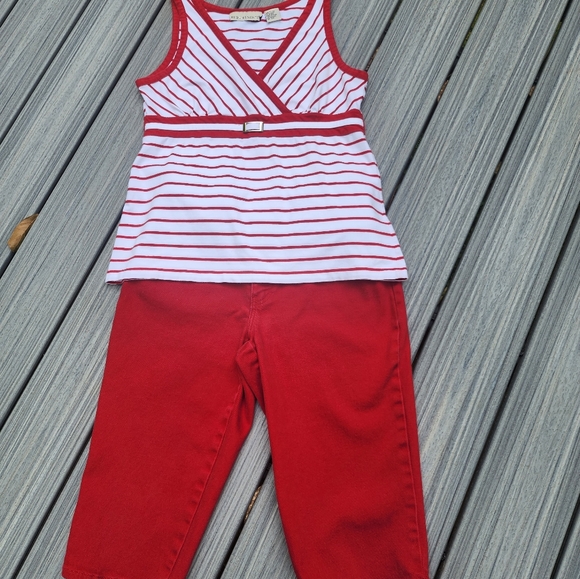 10p Red denim capris - Picture 8 of 10